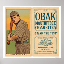 Base-ball 1910 de Bassey Tacoma Posters