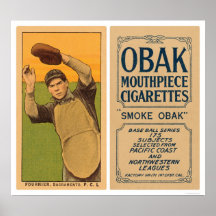 Base-ball 1910 de Fournier Sacramento Affiches