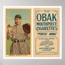 Base-ball 1910 de Spokane de ruisseaux Posters