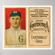 Base-ball 1910 de Walsh Greensboro Affiche