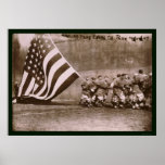 Base-ball 1914 de parc d'Ebbets de drapeau Affiches