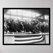 Base-ball 1922 d'épouses de Harding Hoover Affiches