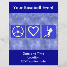 Base-ball d'amour de paix prospectus