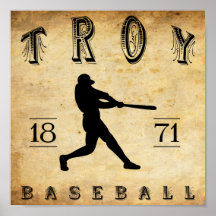 Base-ball de 1871 Troie New York Poster