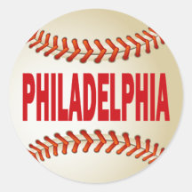BASE-BALL DE PHILADELPHIE ADHÉSIFS RONDS