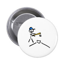 Base-ball d'homme de bâton pin's avec agrafe