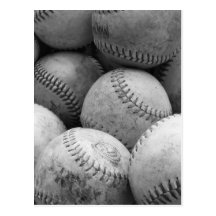 Base-ball vintages en noir et blanc cartes postales