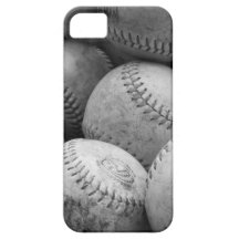 Base-ball vintages en noir et blanc coque Case-Mate iPhone 5