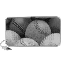 Base-ball vintages en noir et blanc haut-parleur