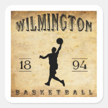 Basket-ball 1894 de Wilmington Delaware Autocollants