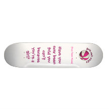 Basket-ball - blanc/rose planches à roulettes customisées