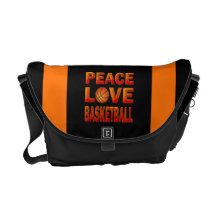Basket-ball d'amour de paix - sac messenger zéro sacoches