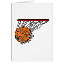 Basket-ball dans le cercle carte de vœux