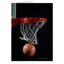 Basket-ball dans le cercle cartes de vœux