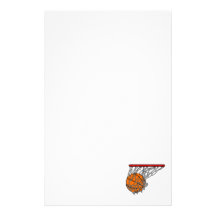 Basket-ball dans le cercle papier à lettre personnalisé