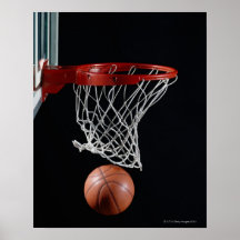 Basket-ball dans le cercle posters