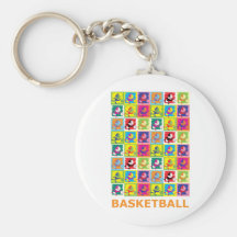 Basket-ball d'art de bruit porte-clés