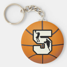 Basket-ball et joueur du numéro 5 porte-clefs