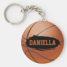Basket-ball grunge Keychain de Daniella Porte-clefs
