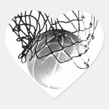 Basket-ball noir et blanc adhésifs