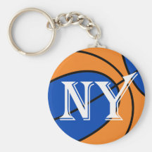 basket-ball orange bleu de New York Porte-clefs