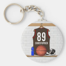 Basket-ball personnalisé Jersey (BRO) Porte-clé