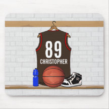 Basket-ball personnalisé Jersey (BRO) Tapis De Souris