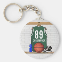 Basket-ball personnalisé Jersey Keychains Porte-clés