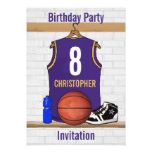Basket-ball personnalisé Jersey (PAGE) Cartons D'invitation