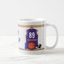 Basket-ball personnalisé Jersey (PAGE) Mug À Café