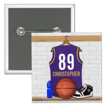Basket-ball personnalisé Jersey (PAGE) Pin's