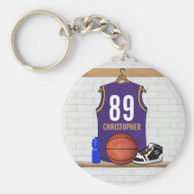Basket-ball personnalisé Jersey (PAGE) Porte-clef