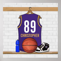 Basket-ball personnalisé Jersey (PAGE) Posters
