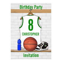 Basket-ball personnalisé Jersey (whitegreen) Bristols Personnalisés