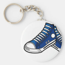 Basket bleu Keychain de basket-ball Porte-clefs