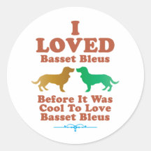 Basset Bleu de Gascogne Adhésif Rond