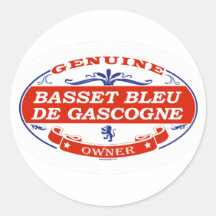 Basset Bleu De Gascogne Adhésifs Ronds