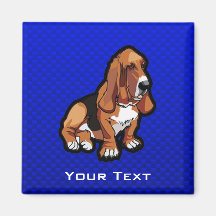 Basset Hound bleu Magnets Pour Réfrigérateur