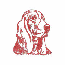 Basset Hound polos brodés