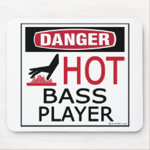 Bassiste chaud tapis de souris