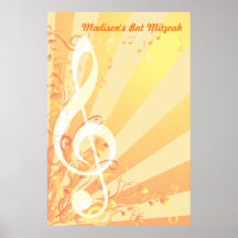 Bat mitzvah de clef de musique Signe-Dans l'affich