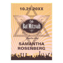 Bat mitzvah de club invitations