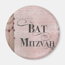 Bat mitzvah de marbre de conception aimants pour réfrigérateur