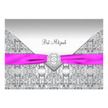 Bat mitzvah de roses indien faire-part personnalisé