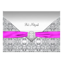 Bat mitzvah de roses indien faire-part personnalisables