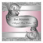 Bat mitzvah rose argenté bristol