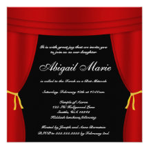 Bat mitzvah rouge de rideau de Hollywood Bristol