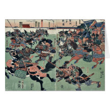 Bataille à la porte de Taiken par Utagawa, Toyokun Cartes