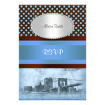 Bateau 4 RSVP de pont de Brooklyn d'horizon de NYC invitations