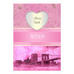 Bateau 5H RSVP de pont de Brooklyn d'horizon de NY invitations
